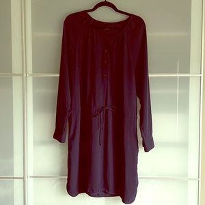 GAP XL Tall navy dress, cinches at waist, EUC